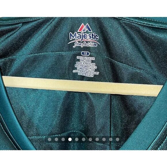 NWT Majestic NFL Philadelphia Eagles Jersey Womens Green Size 1X 11 Carson Wentz - Picture 3 of 6